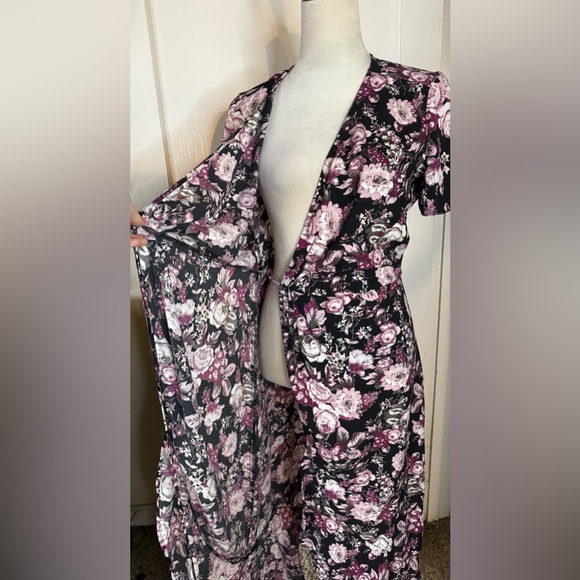Free Press Floral Wrap Dress Flowy Lorelei Gilmore Girls romantic feminine maxi - Picture 11 of 13